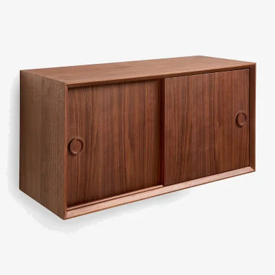 La Redoute Quilda Walnut Veneer Vintage Wall-Mounted Cabinet