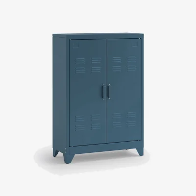La Redoute Hiba Low Cabinet with 2 Doors in Steel