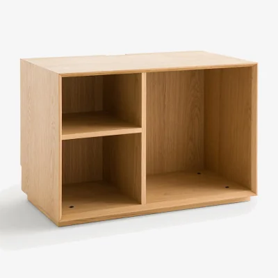 La Redoute Mikube Open Low Cabinet with Oak Veneer