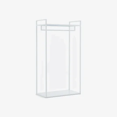 La Redoute Enide Low Wardrobe Module in Steel with 1 Hanging Rail and 1 Shelf