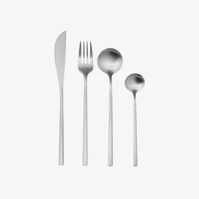 Made in Design Tofte Kitchen cupboard metal silver / 16 place settings (4 people) - BROSTE COPENHAGEN