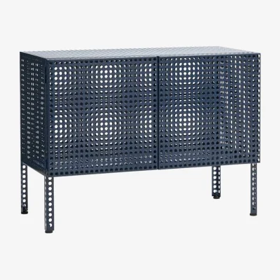 Made in Design Perforated Cabinet Small Dresser metal blue / W 89 x H 66.5 cm - Hay