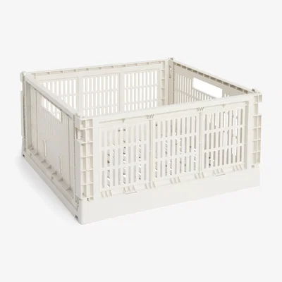 Nordic Nest HAY Colour Crate L Square 42x42 cm Off white