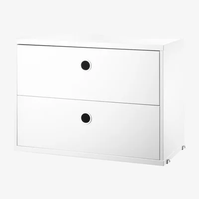 Nordic Nest String String cabinet with drawers White 58x30 cm