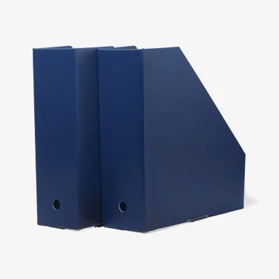 Nordic Nest TÔNN furniture Pia magazine file holder Midnight blue 10x31x30 cm 2-pack