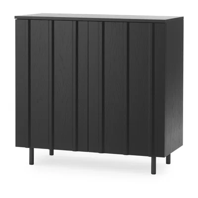 Nordic Nest Normann Copenhagen Rib cabinet 96x98.5 cm Soft Black