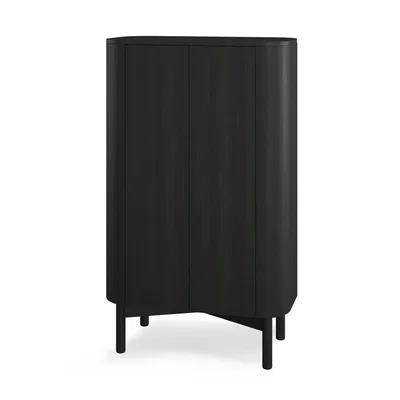 Nordic Nest Northern Loud tall cabinet 143 cm Black painted oak