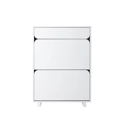 Nordic Nest 1898 Vidja shoe cabinet White lack. 2 fack+1 draw