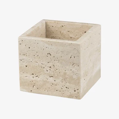 Nordic Nest Mette Ditmer Travertine cube 10x10 cm. Linen