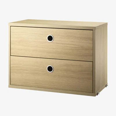 Nordic Nest String String cabinet with drawers Oak 58x30 cm
