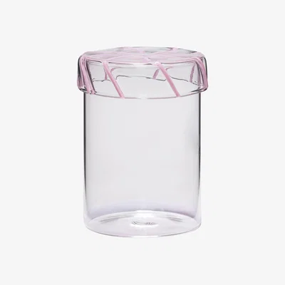 Nordic Nest Hübsch Heir storage jar glass medium Pink