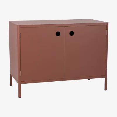 Nordic Nest Brafab Kelia outdoor kitchen base cabinet Zin red 121x91x64 cm