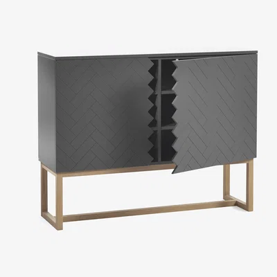 Nordic Nest A2 Story cabinet Grey-white lacquered oak legs