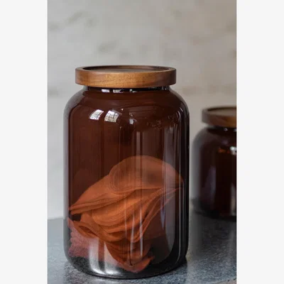 Nordic Nest Mette Ditmer Luna jar with lid large 20 cm Brown