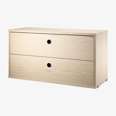 Nordic Nest String String cabinet with drawers Ash veneer 78x30 cm