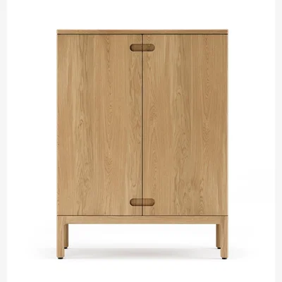 Nordic Nest Stolab Prio cabinet high Oak natural oil. wooden door