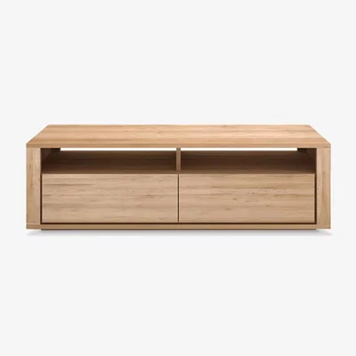 Nordic Nest Ethnicraft Shadow media cabinet Oiled oak 2 drawers