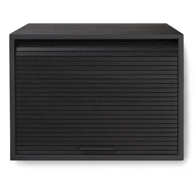 Nordic Nest Northern Hifive cabinet with jalusi door Blackpainted oak