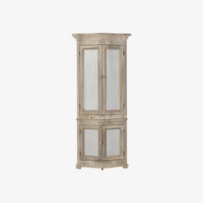 OKA OKA, Dalaro Gustavian-Style Cabinet - Cloud Wash, Cabinets, Wood