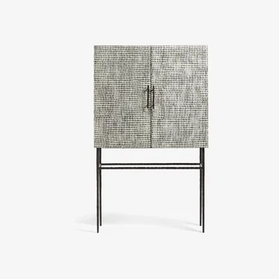 OKA OKA, Estella Wine Cabinet - Bone, Cabinets, Bone/Iron/MDF Wood