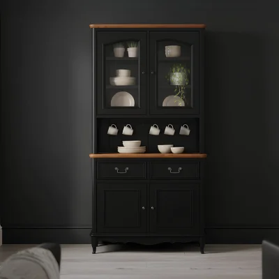 Oak&More Chateau Noir Oak and Black Painted Small Dresser