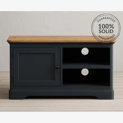 Oak&More Bridstow Oak and Blue Painted Small TV Cabinet