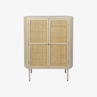 Olivia's Olivia's Nordic Living Collection Maya Low 2 Door Cabinet in Beige