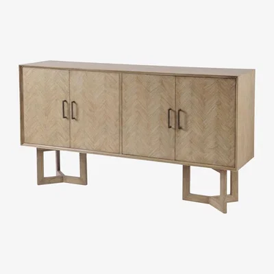 Olivia's Libra Dowell Four Door Buffet Cabinet Mindi Wood