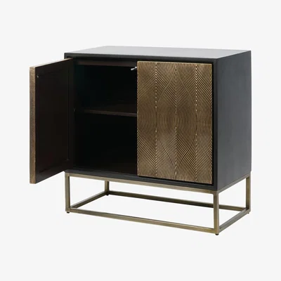 Olivia's Libra Interiors Izabella Embossed 2 Door Cabinet