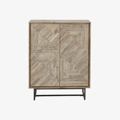 Olivia's Olivia's Martha Acacia Wood 2 Door Bar Cabinet
