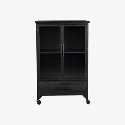 Olivia's Olivia's Nordic Living Collection - Frey Cabinet in Black | Outlet / Large