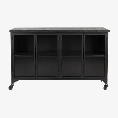 Olivia's Olivia's Nordic Living Collection - Frey Low Cabinet in Black | Outlet