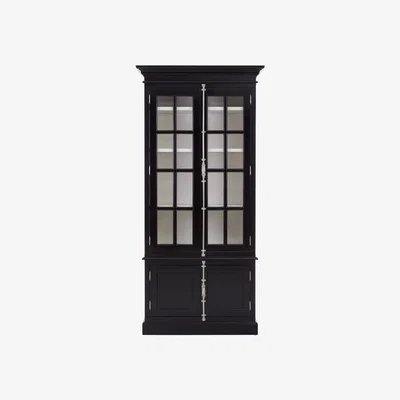 Olivia's Olivia's Claire 4 Door Cabinet in Mahogany Black
