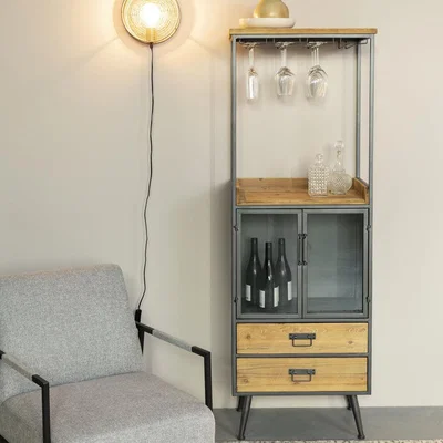 Olivia's Olivia's Nordic Living Collection - Dana High Cabinet in Brown