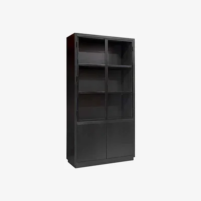 Olivia's Richmond Oakura 2 Doors Black Cupboard
