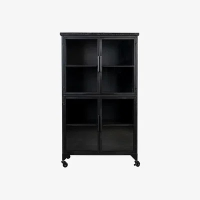Olivia's Olivia's Nordic Living Collection - Frey Cabinet in Black / Large