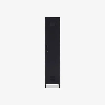 Olivia's Olivia's Asher 1 Tall Drawer Metal Lockable Cabinet in Black | Outlet