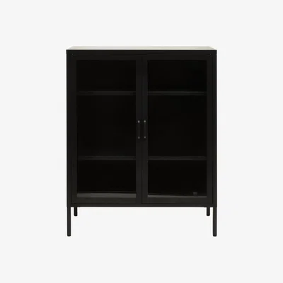 Olivia's Olivia's Soft Industrial Collection - Ariella Two Door Cabinet in Black