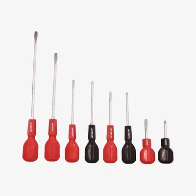 Downtown Amtech 8 Piece Cabinet Handle Screwdriver Set In Red/Black