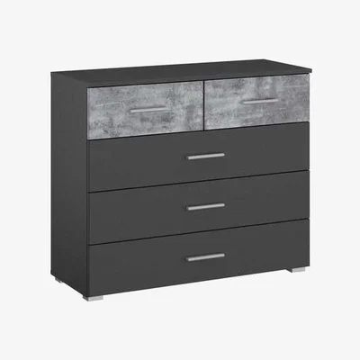 Downtown Rauch Korbach Stone Grey and Metallic Grey 23 Drawer Chest