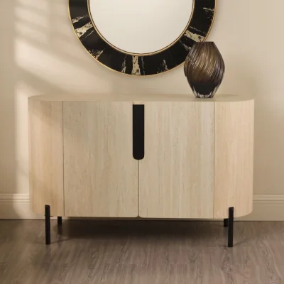 Pagazzi Ioana Small Travertine Effect Cabinet