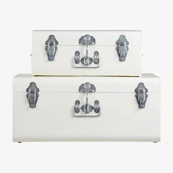 Pagazzi Set of Two Storage Trunks - Ivory