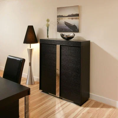 Quatropi Oak Tall Sideboard / Cabinet / Buffet / Cupboard in black Oak 912H New