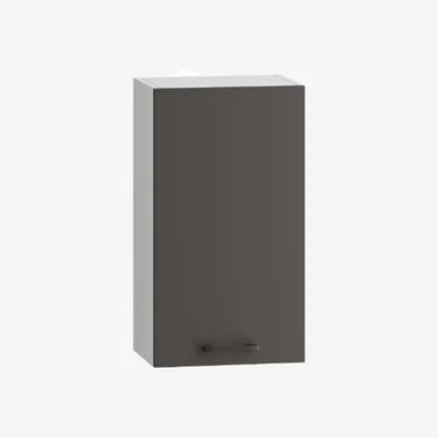 The Range Clara 400mm Kitchen Wall Cabinet with Reversible Door, Graphite Dark Grey, Soft-Close - Graphite Dark Grey / Light Grey