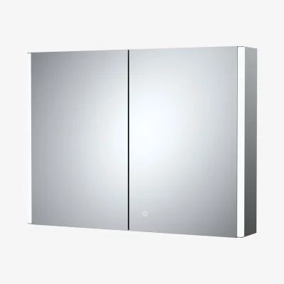 The Range Touch Sensor Mirror Cabinet 2 Shelves Demister Shaver Socket 800mm - Chrome