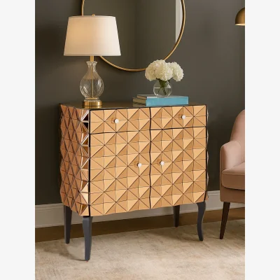 The Range Soho 2 Door Copper Finish Cabinet