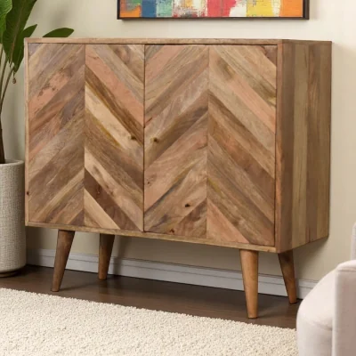 The Range Solid Wood Muna Cabinet - Brown