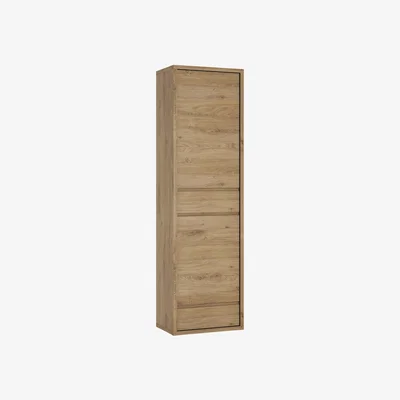The Range Shetland 2 Door 2 Drawer Narrow Cabinet - Oak