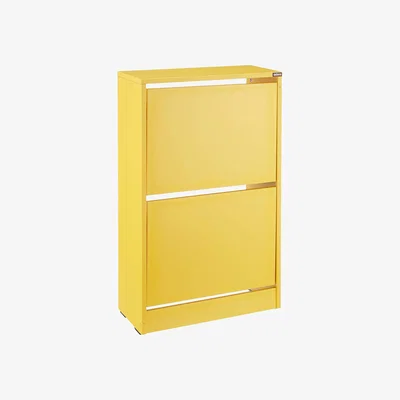 The Range 2 Tier Shoe Storage Cabinet - Yellow