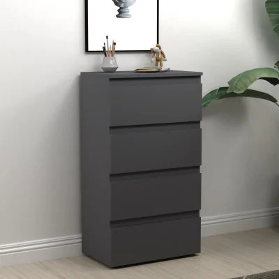 The Range 4 Drawer Chest of Drawers For Bedroom Cabinet - Grey